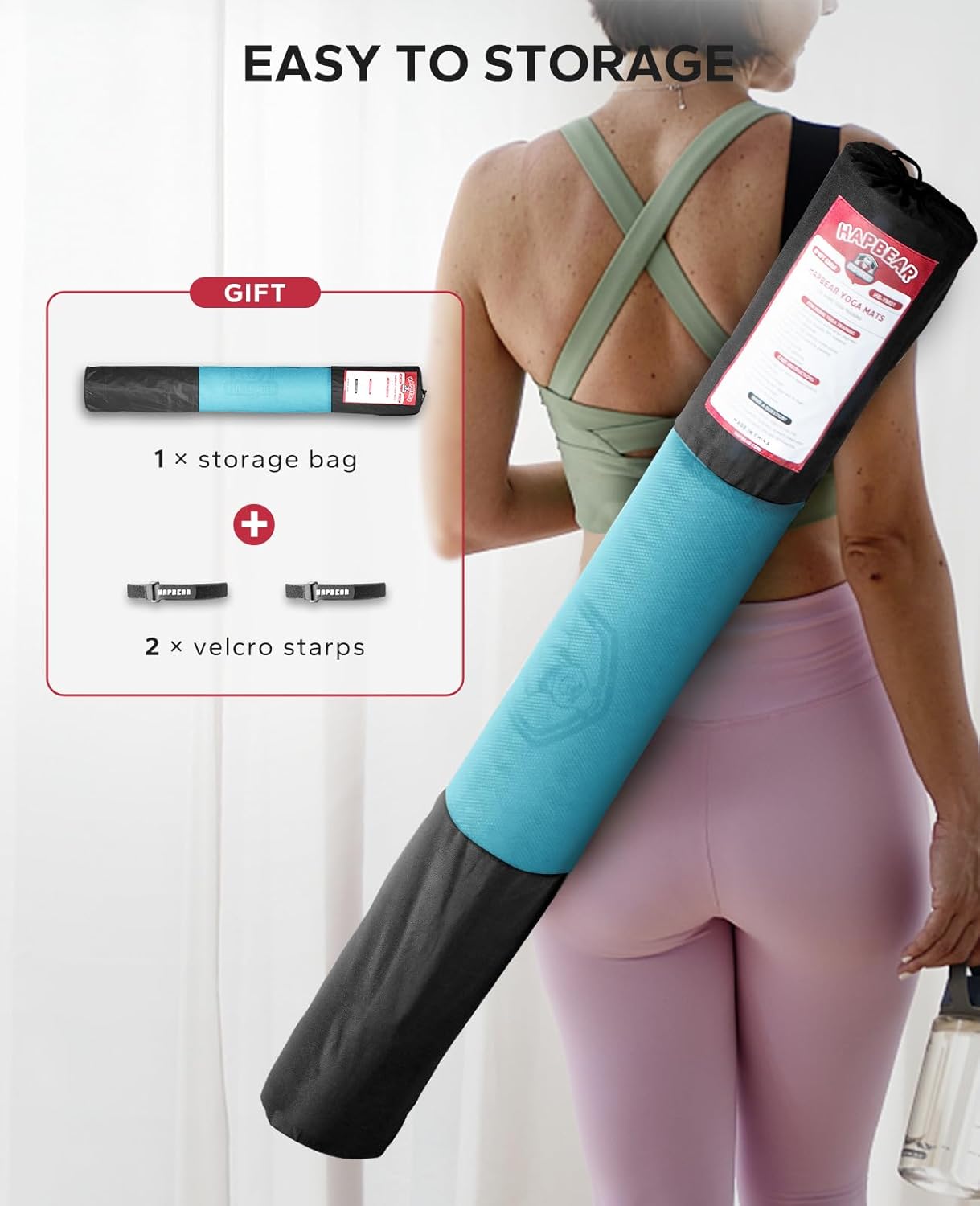 HAPBEAR Extra Large Yoga Mat - 72"x48"/78"x54", 1/4" & 1/3" Thick, Non-Slip, Durable, Eco-Friendly, Wide Exercise Mat for Home Workouts, Yoga, Pilates, Stretching, Meditation (Barefoot Exercise)