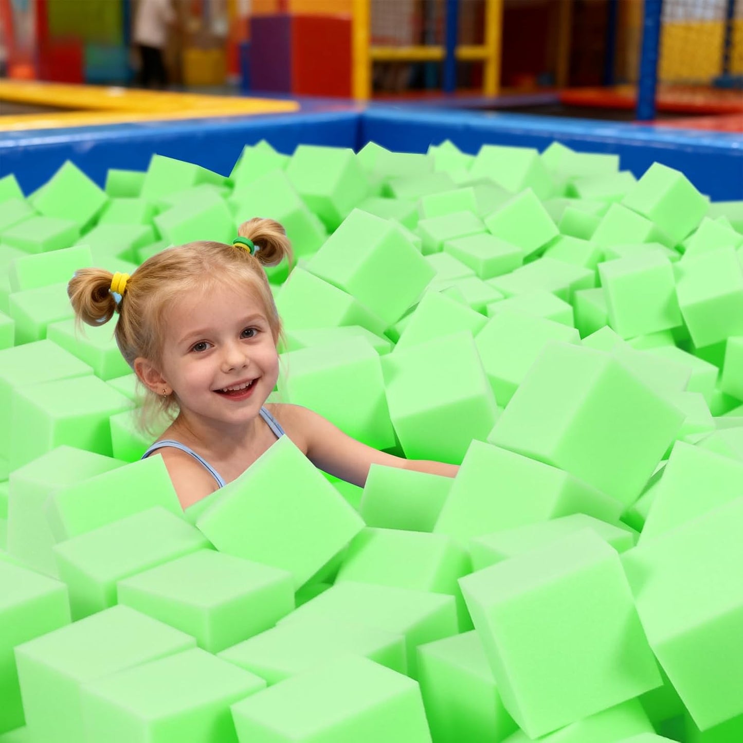 Foam Pit Blocks Foam Padding Sponge Pit Cubes Sponge Blocks for Amusement Park Gymnastics Freerunning and Parkour Courses - 24PCS 5" x 5" x 5" (Dark Blue)