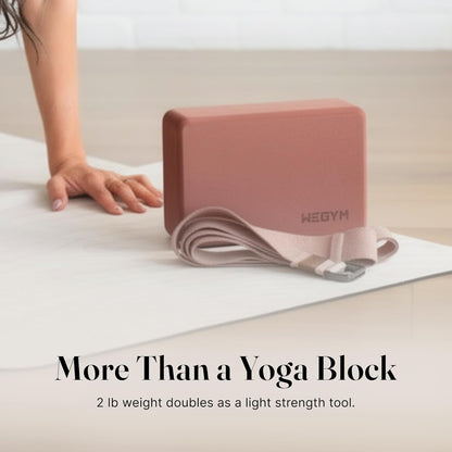 WeGym Yoga blocks with Anti-Slip, Comfortable Grip, Sturdy Sides for Secure Workouts at Home, for Yoga, and Pilate Training