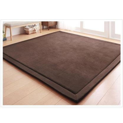 Loartee Coral Velvet Crawling Rugs & Play Mat (6'7"x9'2", Light Green) for Toddler Children & Yoga Exercise
