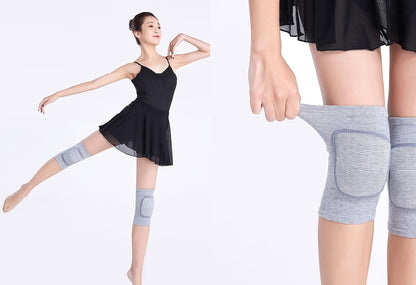 SUJAYU Dance, Wrestling, Basketball, Volleyball Knee Pads for Women, Knee Protector Soft Knee Pads for Work (Black, L)