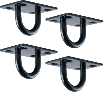 Alise Black Ceiling Hook Pad Eye Plate Top Hooks Hanging Marine Hardware for Yoga Hammock Swing Suspension Boat Sandbag Plant Basket,Stainless Steel Wall/Ceiling Mount,4Pcs DD008B-4P
