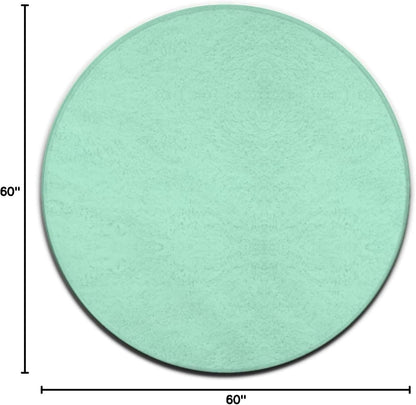 Room Sofa Yoga Soft Round Carpet, Modern Round Area Rug, Non Slip Machine Washable Kitchen Office Circle Rug Purple, 36inch