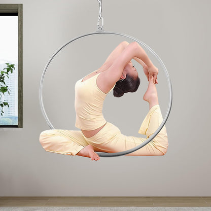 Aerial Hoop, Lyra Hoop Aerial Rings Equipment for Dancing Yoga Training Circus Props, Single Point Aerial Hoop Set Aerial Fitness with Aerial Rigging