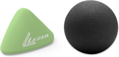 LEZER Trigger Massage Point, Manual Massage Ball, Muscle Knots Relief Tool, Myofascial Release, Physical Therapy, Deep Tissue Back Massage, Plantar Fasciitis, 2.9 in x 2.1 in (Blue)