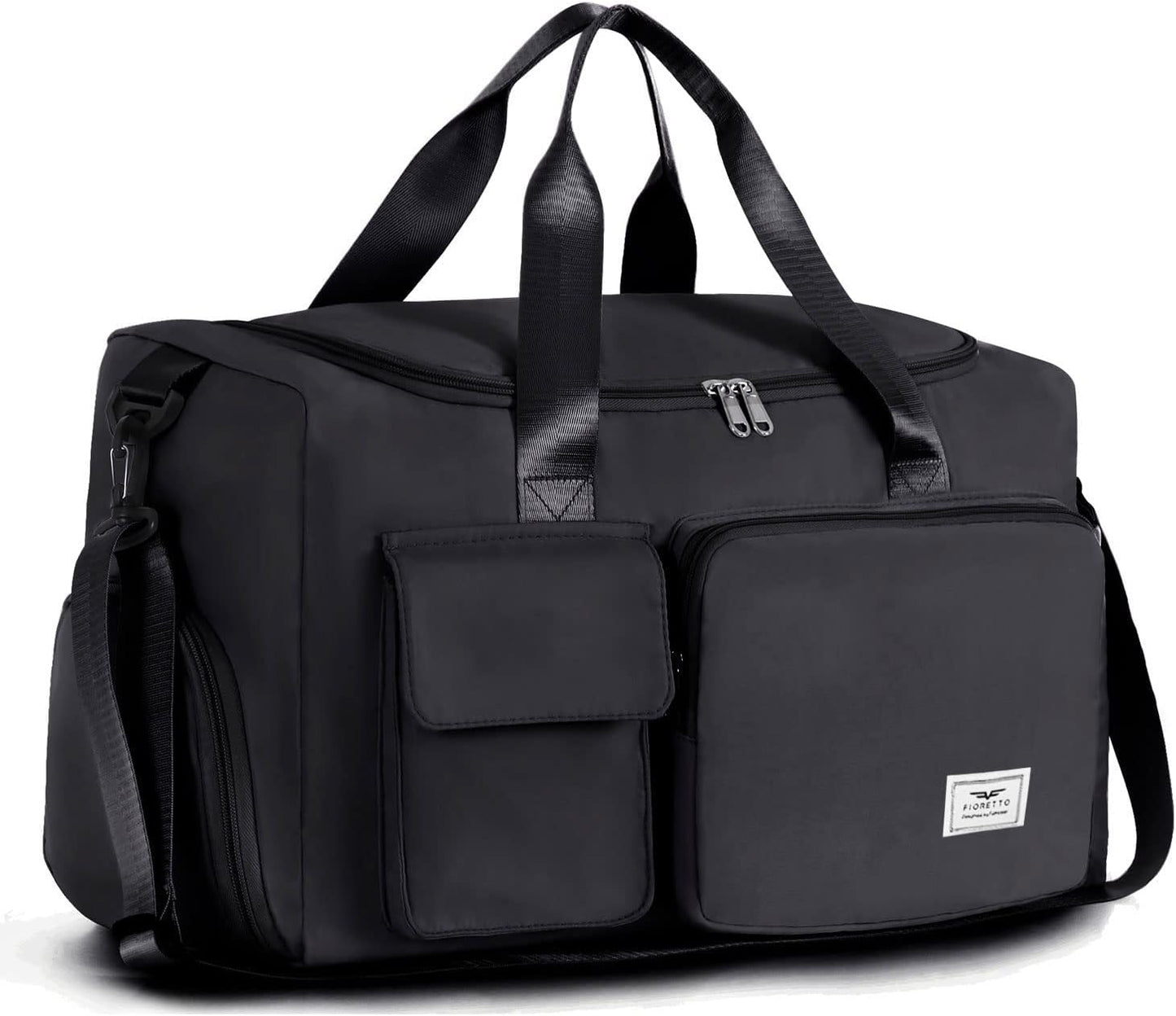 FIORETTO Women's Gym Duffle Bag with Shoes Compartment, 30L Capacity, Ideal for Travel, Gym, Sports, Duffel, Weekender
