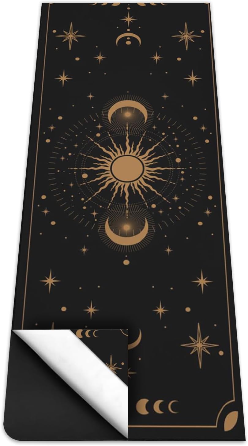 Hot Yoga Mat Towel with Corner Pockets Yoga Towels for Hot Yoga Non Slip with Travel Bag Sweat Absorbent Yoga Blankets Mat Cover for Workout Gym 70"x26" (Mountain-01, 70x26)