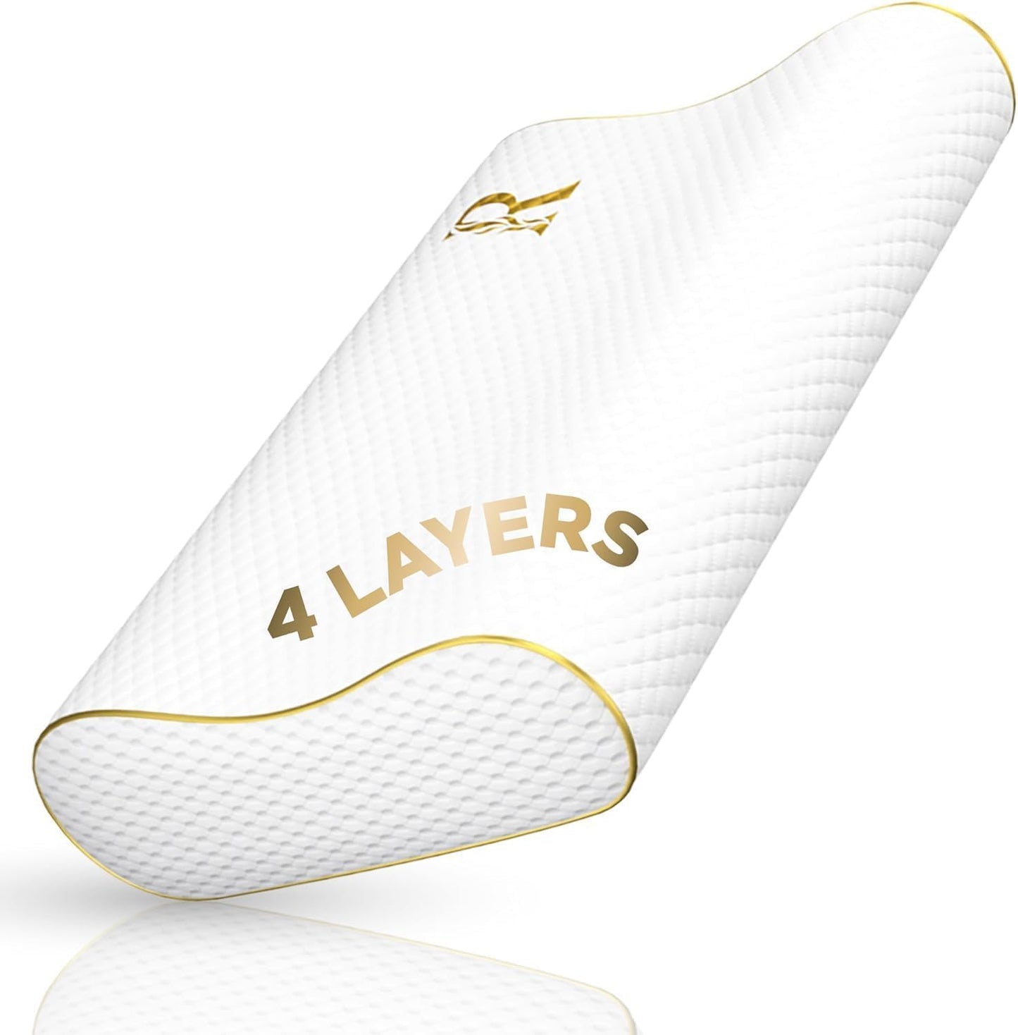 Royal Therapy Memory Foam Pillow, Queen Neck Pain Relief, Contour Cervical Pillow, for Neck and Shoulder Pain, Side, Back and Stomach Sleeper, 24x14x5 inches