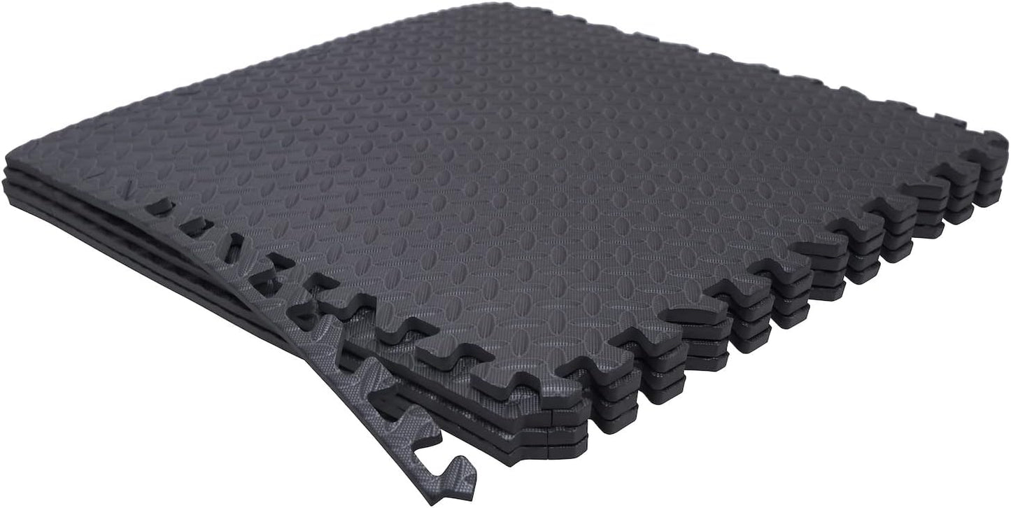 HTTMT- 8X(32 Sqft) Pink Gym Floor Mat 24x24 EVA Foam Interlocking Exercise Fitness Puzzle Floor Gym Yoga Mat Workout Pad [P/N: MTET-HOME012-8PC]
