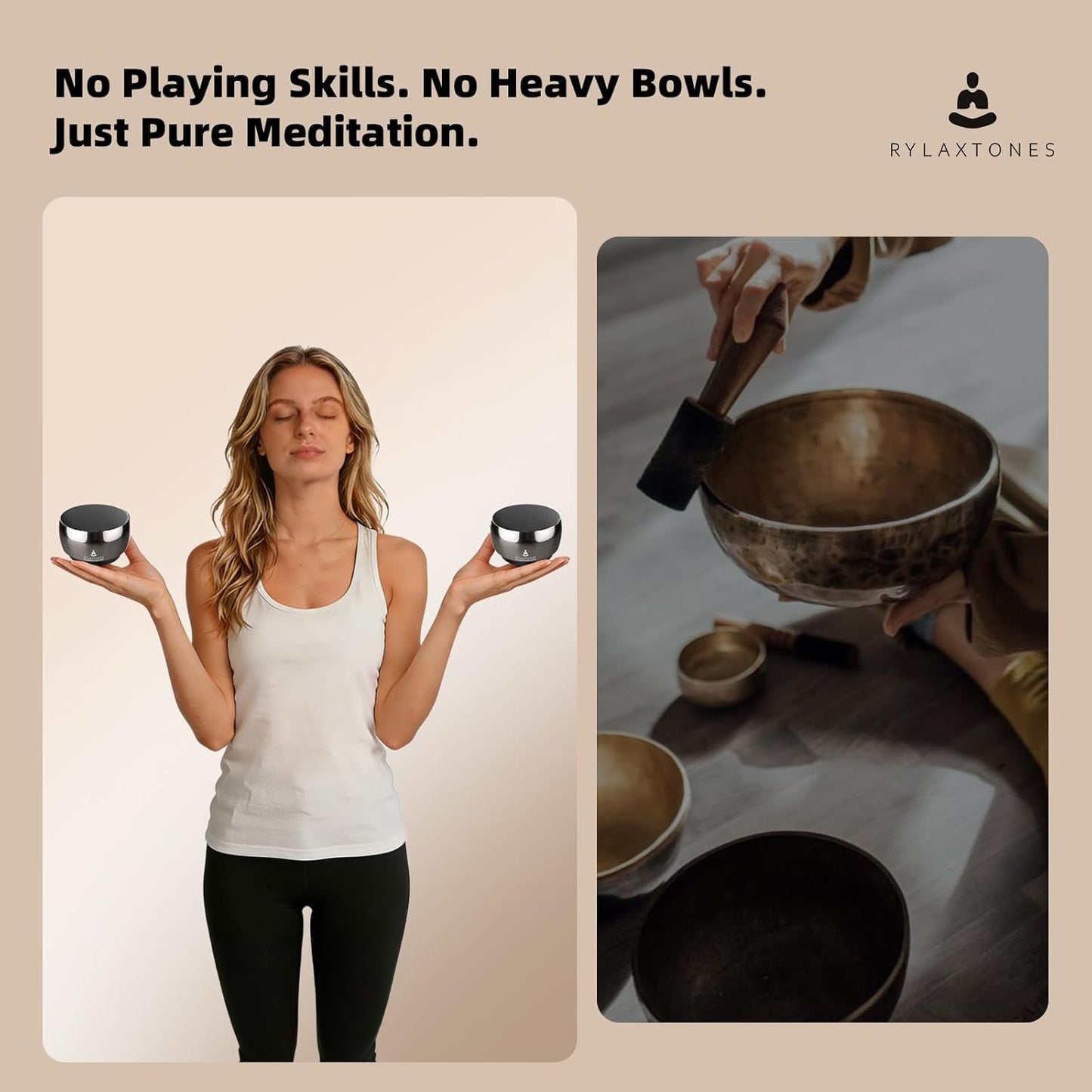 Meditation System,Electronic Tibetan Singing Bowl,Sound Bath Machine for Meditation,Mindfulness,Sound Bath,Chakra Healing, Stress Relief,Sound Therapy,Yoga Practice,Relaxation