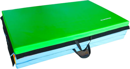 Fitvids 4'x8'x1.9" Gymnastics Mat, Home Exercise Mat with Carrying Handles, Folding Gym Workout Tumbling Mat for Yoga, Pilates, Stretching, MMA, Core Workouts, Fitness Aerobics Mats for Gym Training