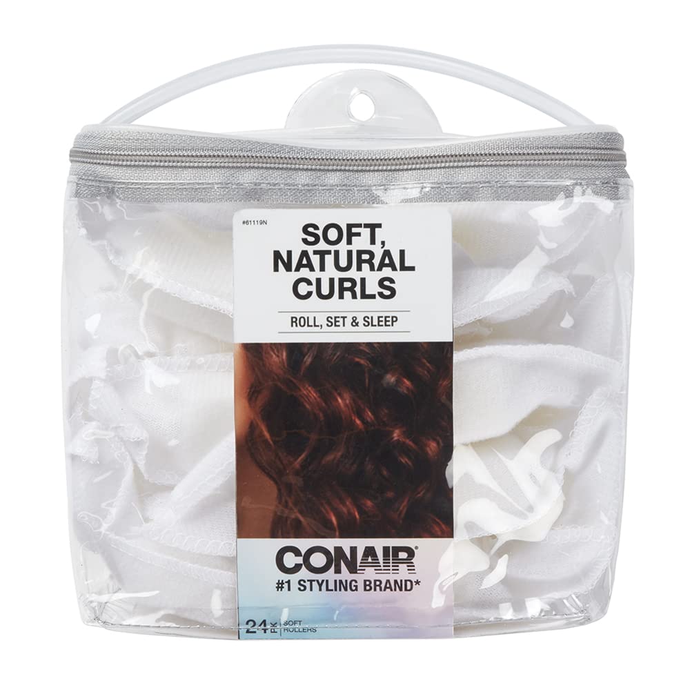 Conair Foam Hair Rollers -Heatless curls - Foam Rollers - Hair Rollers - Loose Hair Curlers in Assorted Sizes - 8 Count w/storage case