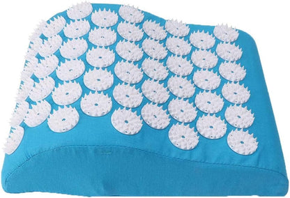 Acupressure Massage Pillow Improve Stiffness Safe Acupressure Pillow Improve Fatigue Relieve Headache Multiple Massage Points Keep Healthy Home Use for Sleep(Blue)