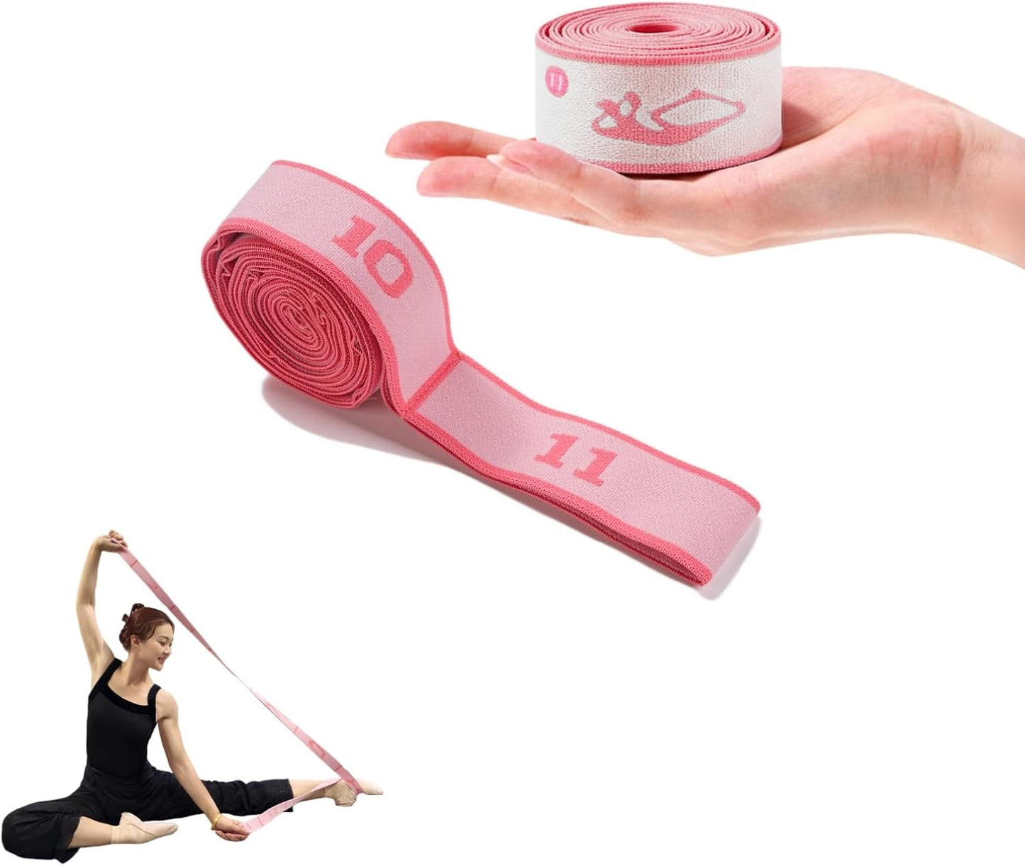Multi-Loop Stretch Band - Yoga, Pilates, Ballet, and Physical Therapy Stretching Strap for Flexibility, Leg Stretching, and Exercise - Durable Stretching Equipment