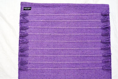 Indian Handmade100 % Organic Anti Skid Multi Colour Cotton Yoga Mat - Eco-Friendly Hand-Woven Rug - Non-Slip & Thick (24”x72”x5mm) for Hot yoga & Everyday Fitness at Home - Comfortable & Foldable Extra-Long Mat