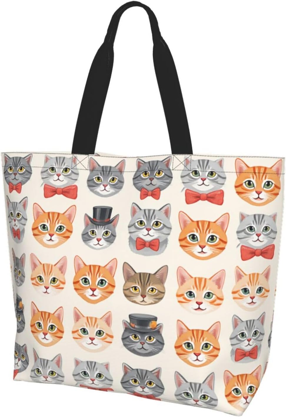 Tote Shoulder Bag Large Durable Reusable Eco-friendly Handbag Lightweight Stylish for Daily Use-19.7x15.7x5.9 Inch - Colors B