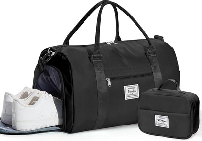 Gym Bag Womens Mens with Shoes Compartment and Wet Pocket Travel Duffel Bag for Women for Plane Sport Gym Tote Bags Swimming Yoga Waterproof Weekend Overnight Carry on Bag Hospital Holdalls - Colors A