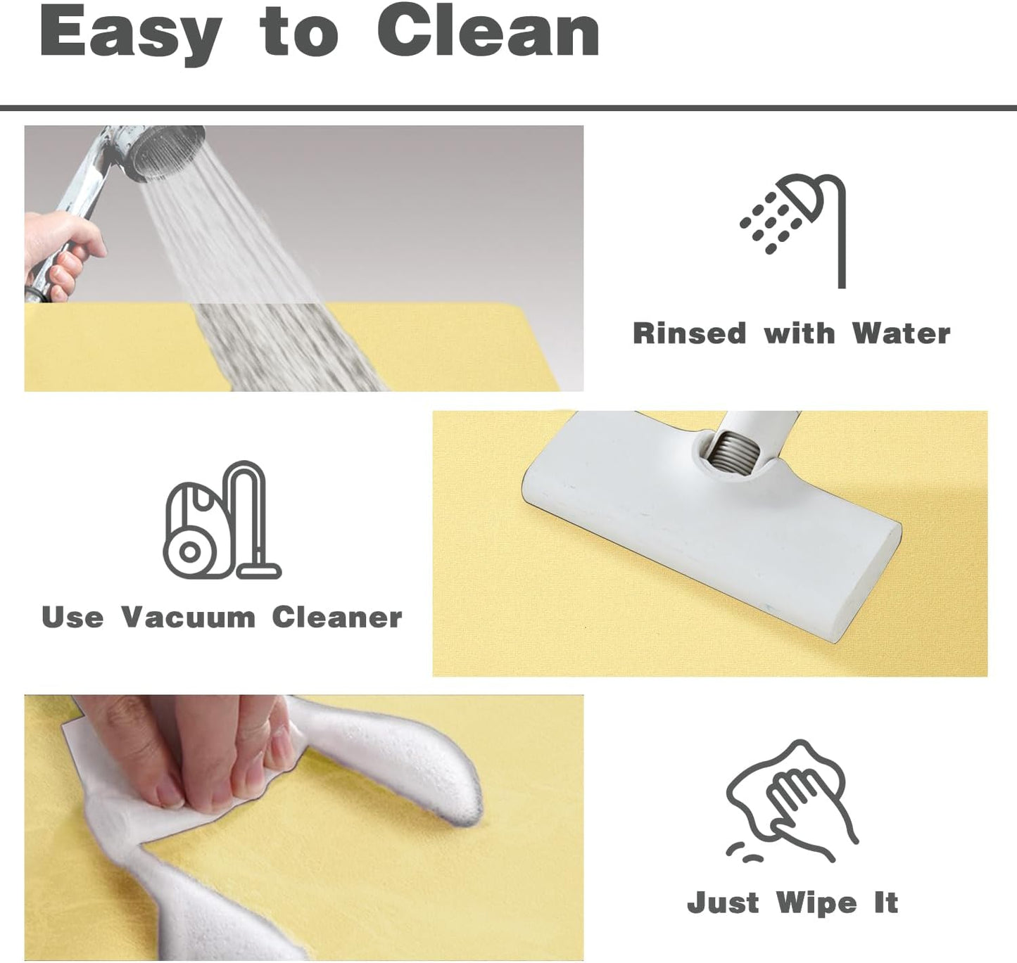 TYUU Bath Mat, Bathroom Rugs Non Slip Washable Thin Absorbent Quick Dry Bath Mat Fits Under Door Bathroom Floor Mat Perfect for Bath, Shower, or Sink 24"x36" Dark Grey