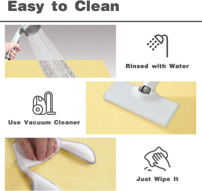 TYUU Bath Mat, Bathroom Rugs Non Slip Washable Thin Absorbent Quick Dry Bath Mat Fits Under Door Bathroom Floor Mat Perfect for Bath, Shower, or Sink 24"x36" Dark Grey