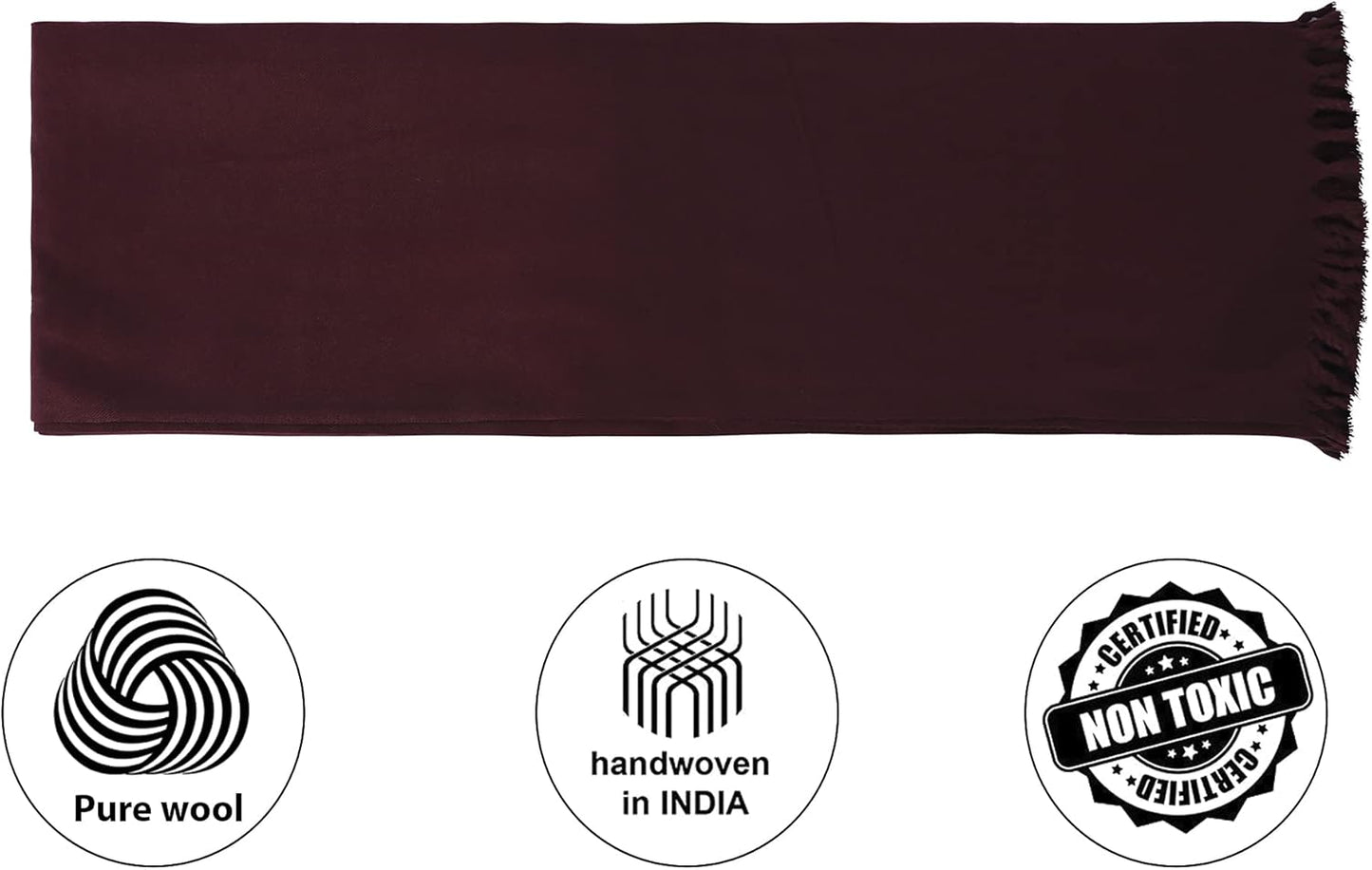 HANDTECHINIDA Tibetan Woolen shawl for Meditation Yoga Travel Champagne Nursing Pashmina Kashmiri Plus size Prayer Wrap