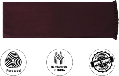 HANDTECHINIDA Tibetan Woolen shawl for Meditation Yoga Travel Champagne Nursing Pashmina Kashmiri Plus size Prayer Wrap