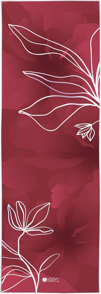 yogadesignlab Yoga Towel, Microfiber Yoga Rug, Yoga Mat Size (Iris)