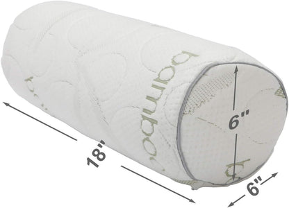 Kingnex Bolster Roll Pillow for Sleeping on Back or Side Under Knee to Relief Lower Back Pain Between Legs for Side Sleepers Cylinder Pillow with Removable Cover 20x8