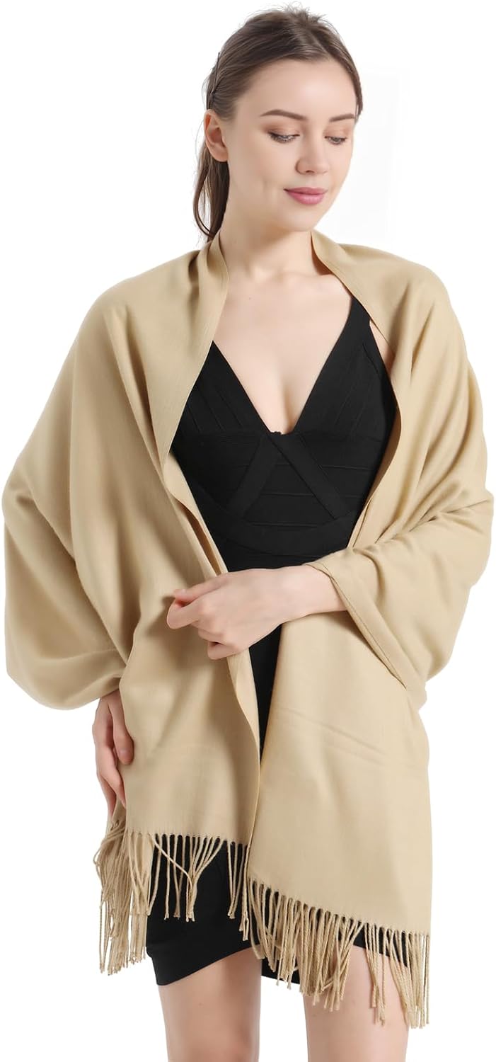 Pashmina Scarf and Shawl - Soft Women Pashminas Wrap for Wedding Evening Party dresses