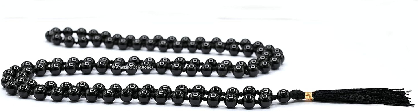 Amazing Gemstone 108 Beads Handmade Mala (Knotted, Rudraksha) - Colors A