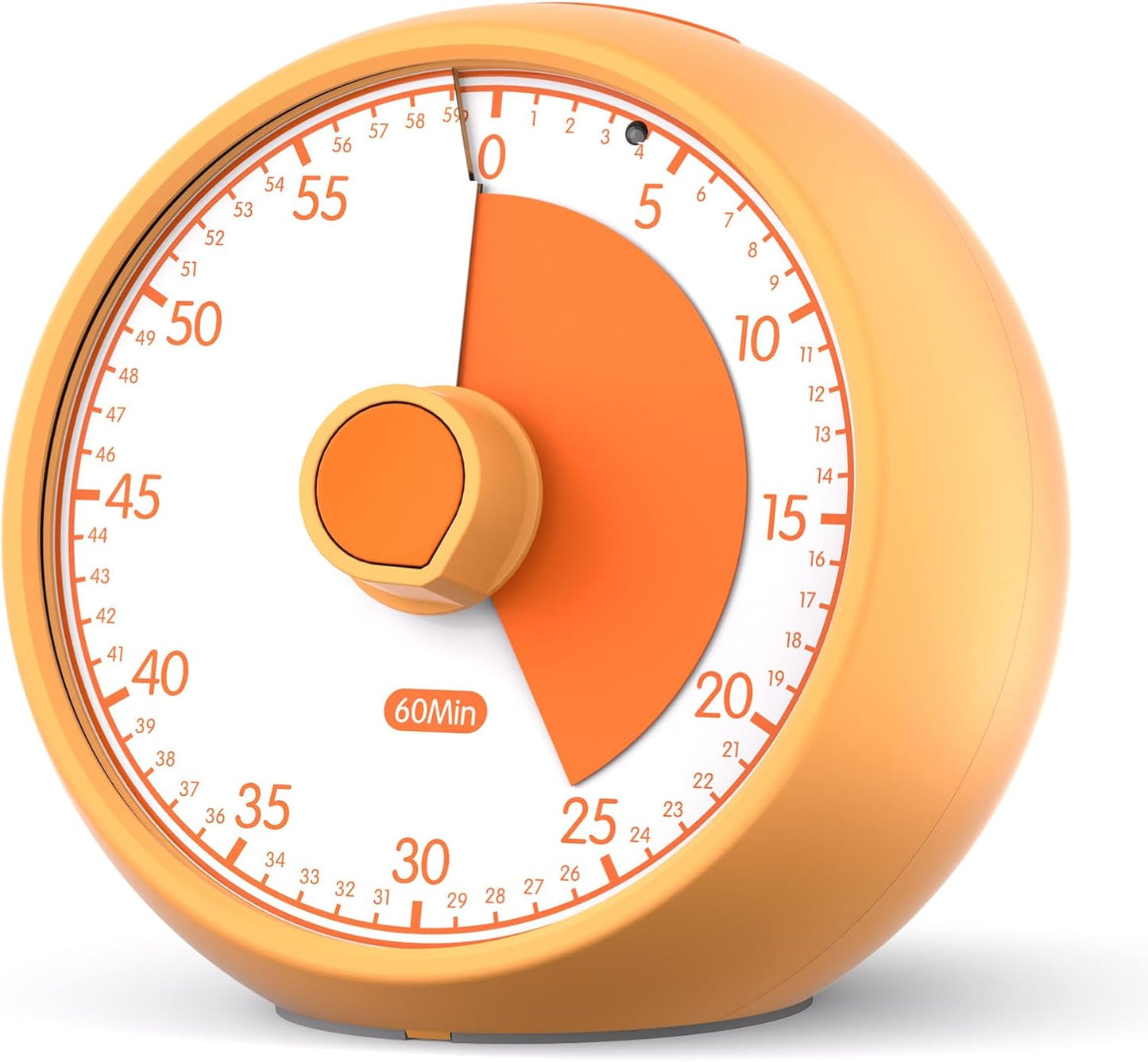 Conchstar Visual Timer for Kids 60-Minute - Countdown Timer with Optional Alarm, Focus Tool for ADHD & Autism, Time Management for Homework, Chores, Office, Kitchen, Teaching & Study Routines (Orange)
