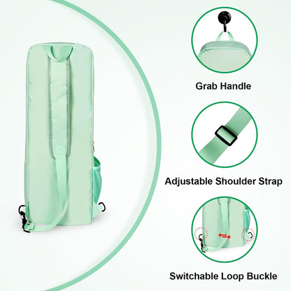 Yoga Mat Bag Carrier Side Mesh Zipper Pocket Exterior Wet Compartment Lightweight Waterproof Yoga Bag for Mat