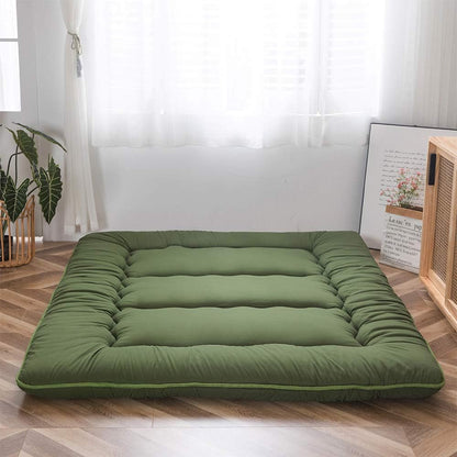 MAXYOYO Bohemian Retro Mattress Boho Floral Japanese Futon Mattress Tatami Floor Mat Foldable Portable Camping, Sleeping Pad, Lounger Couch Bed Full Size