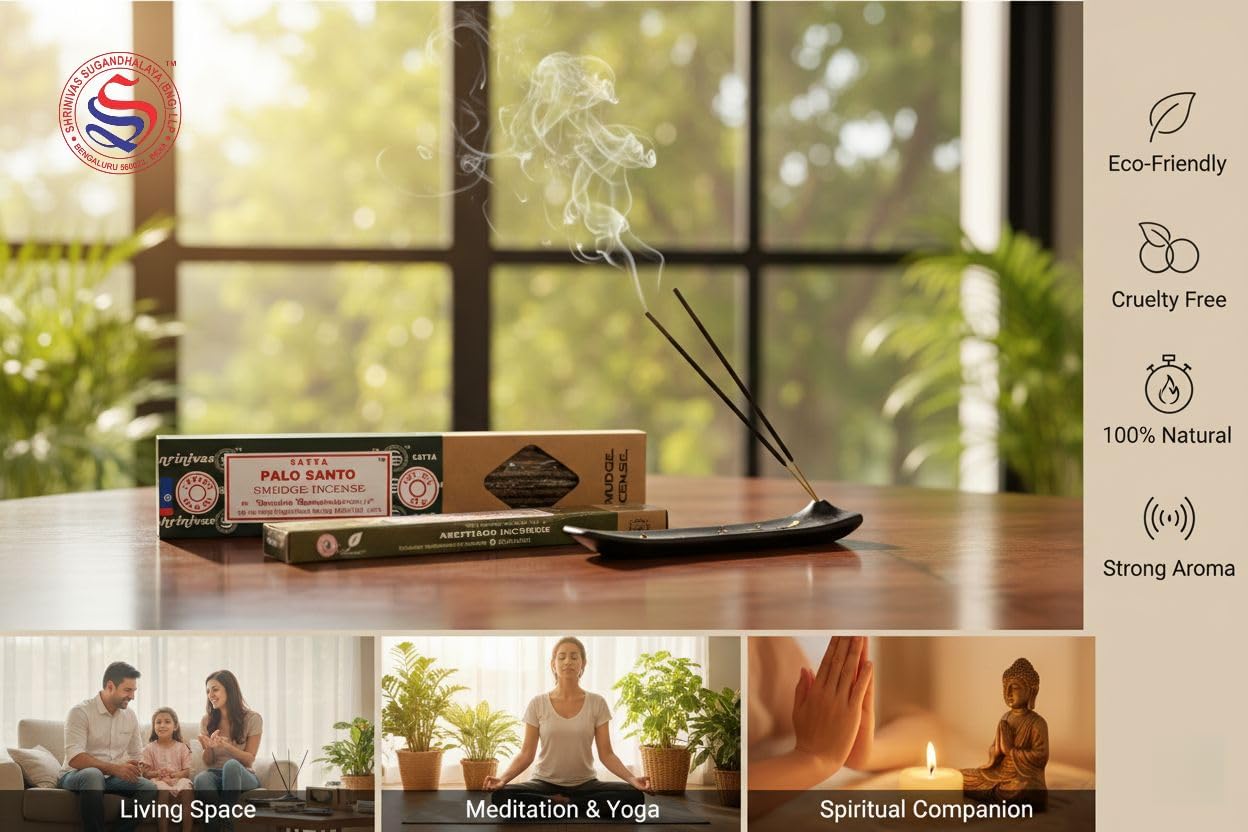 Satya Incense Gift Set Nag Champa, Super hit, Dragon's Blood, Sandalwood, Patchouli, Lavender, Positive Vibes, 15 g