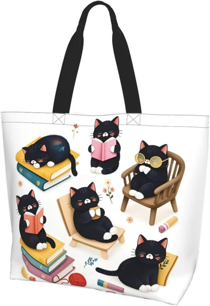 Tote Shoulder Bag Large Durable Reusable Eco-friendly Handbag Lightweight Stylish for Daily Use-19.7x15.7x5.9 Inch - Colors B