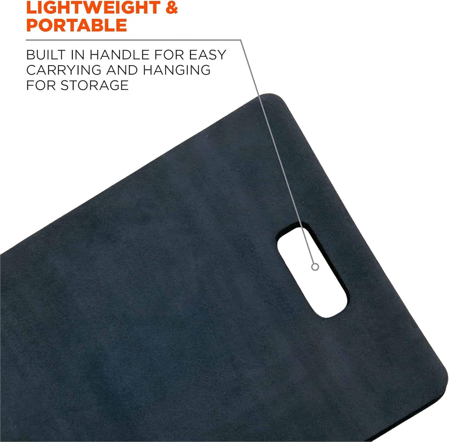 Ergodyne ProFlex 375 Kneeling Pad, Foam Knee Cushion, Water Resistant Kneeling Mat, 8" x 18" x 1,Orange, Compact