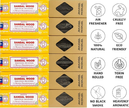 Satya Incense Gift Set Nag Champa, Super hit, Dragon's Blood, Sandalwood, Patchouli, Lavender, Positive Vibes, 15 g