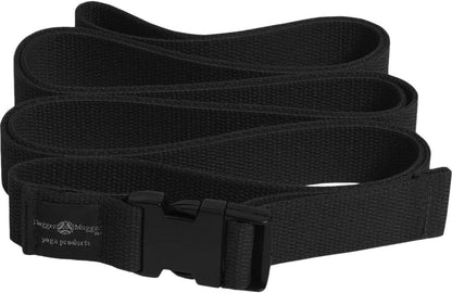 Hugger Mugger Quick-Release 10 ft. Yoga Strap - Black - Super Strong Cotton, Easy to Attach and Release, Easily Adjustable