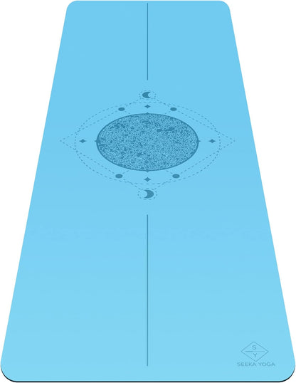 Grippiest Mat - Wet or Dry - Body Alignment. Plants A Tree. Natural Rubber Bottom.Extra Long and Wide for Comfort. Suitable Also for Hot Yoga. (72" x 24" x 4.5mm) Home Workout Mat. Non-slip.