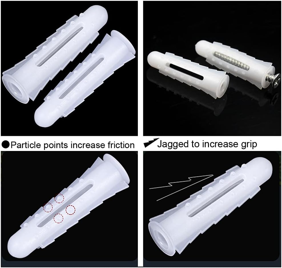 Stainless Steel Ceiling Hooks Pad Eyes Plate 6pcs 1.8" Heavy Duty Marine Hardware Hooks with Screws and Plastic Anchors Wall Mount Top Hook Hanging for Yoga Hammock Sandbag Plant Basket
