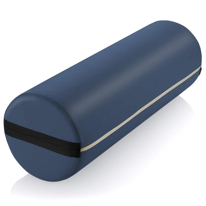 Saloniture Jumbo Round Massage Table Bolster Pillow Pad - 26 x 9 Inch - Black