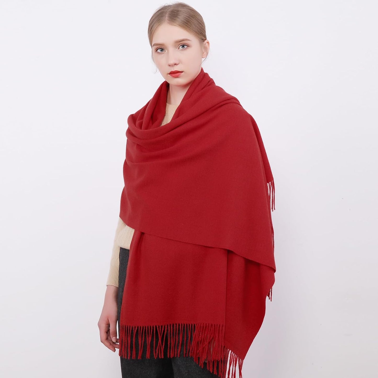 RIIQIICHY Winter Scarfs for Women Pashmina Shawls Wraps for Evening Dresses Large Warm Soft Scarves