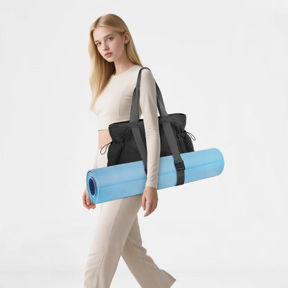 Yoga Bags for Women Gym Tote Bag with Adjustable Mat Holder Yoga Mat Carrier Shoulder Bags for Workout Pilates Travel Beach Work Shop
