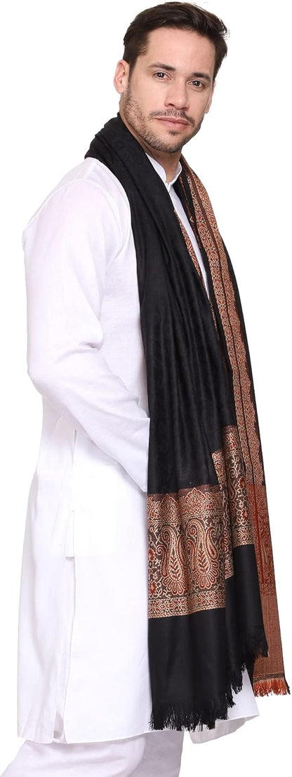 Weavers Villa Men's Woven Acro Wool Gents Shawls, Muffler, Stoles for Men