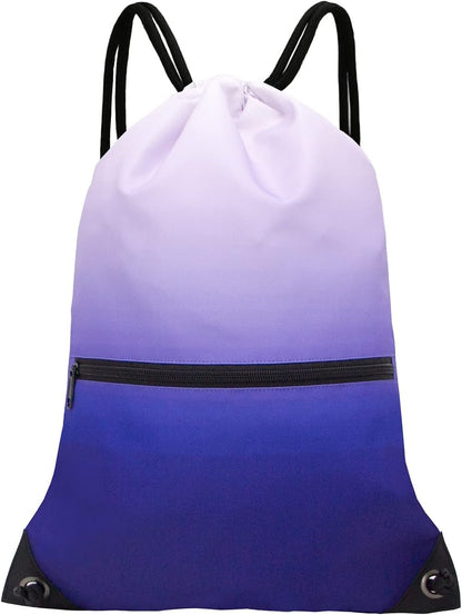 HOLYLUCK Drawstring Backpack Bag Sport Gym Sackpack - Colors A