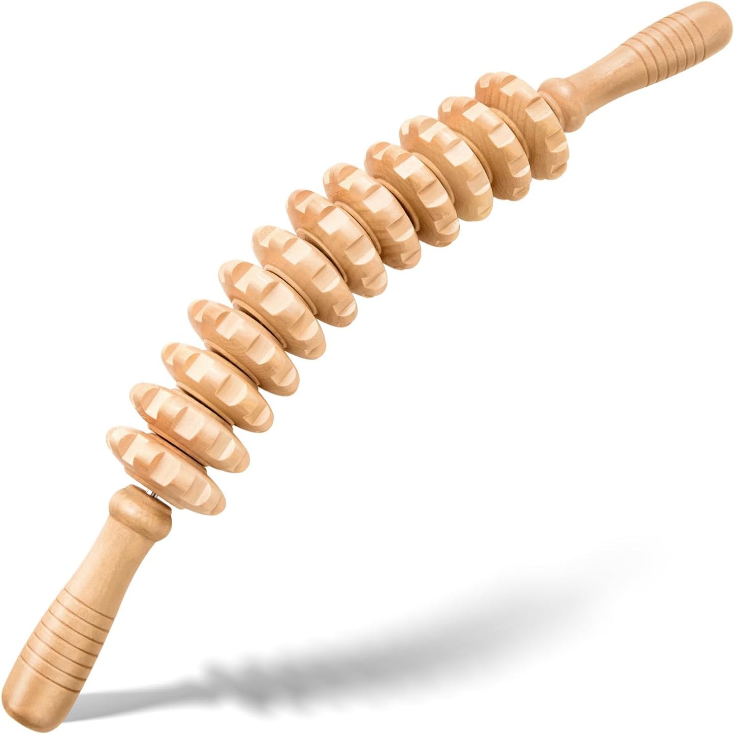 Muscle Roller Massage Roller Stick- Deep Tissue Fascia Blaster for Myofascial Pain Relief, Lymphatic Drainage & Body Sculpting, Handheld Physical Therapy & Recovery Tool (Gray black-18 inch)