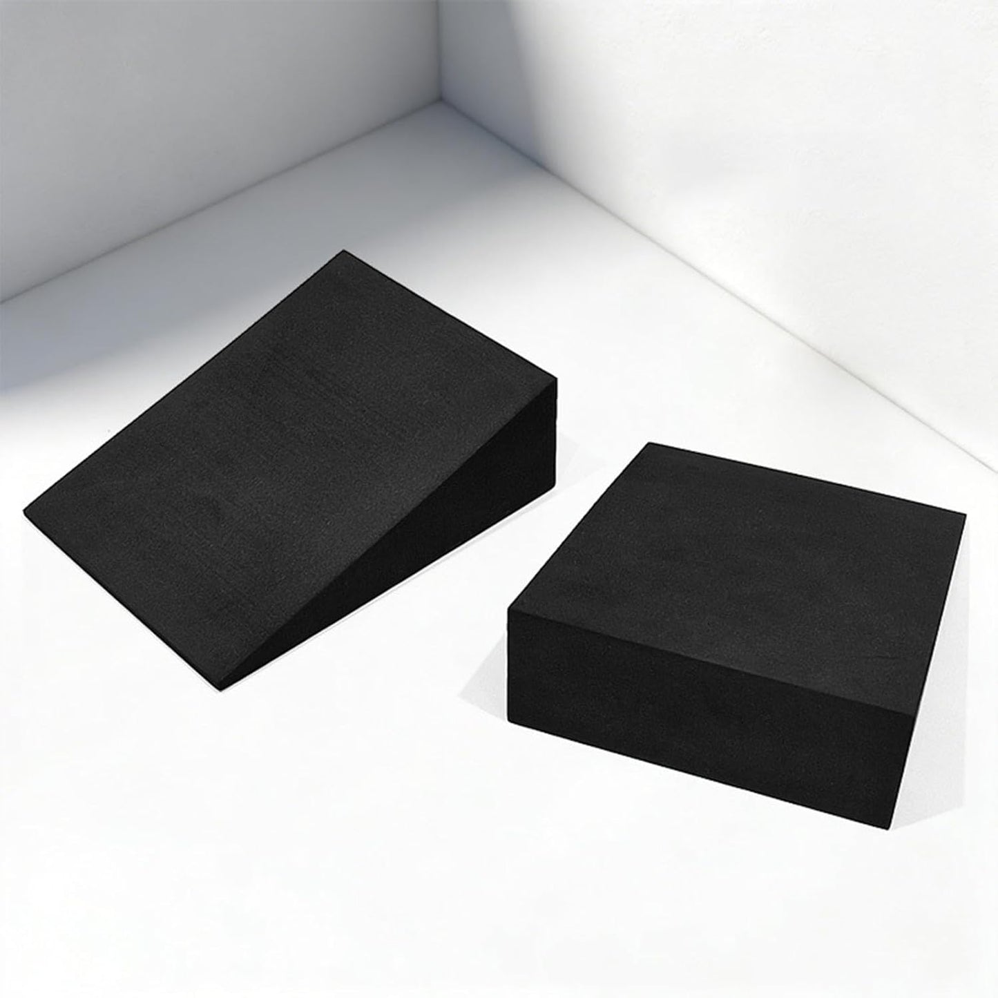 2 Pieces Squat Wedge Block Slant Board Nonslip Heel Elevated Calf Stretch Board Squat Ramp for Strength Yoga Wrist Support