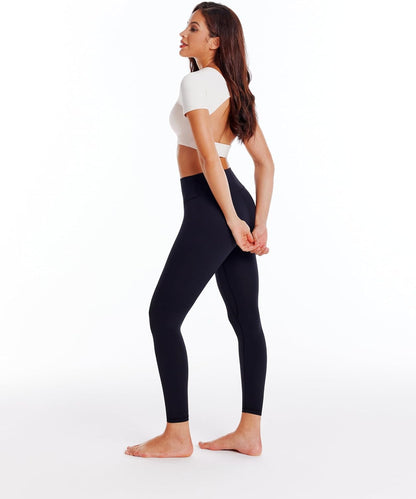 ENERBLOOM Open Back Workout Crop Tops for Women Backless Yoga Shirts Gym Short Sleeve Mild Support Compression Tee with Bra