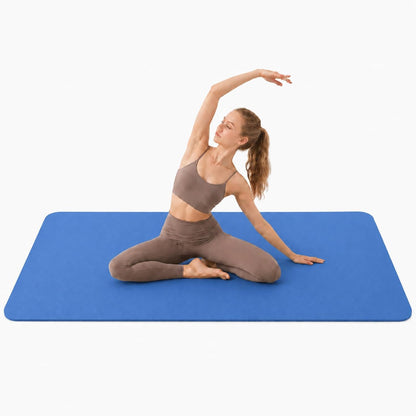 Thick TPE Yoga Mat, Non-Slip Eco-Friendly Exercise Mat with Carrying Strap for Yoga, Pilates and Home Workouts, Standard and Extra Wide Options