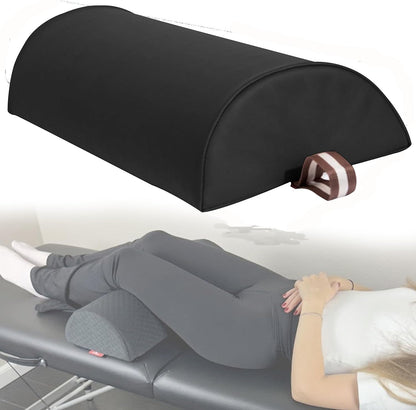 Master Massage tables 9" Large Half Round Semi-round Pillow Cushion Massage Bolster 9"x26" ,Black