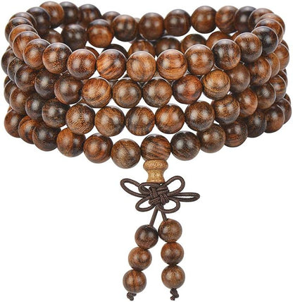 Mala Beads Bracelet 108 8mm Prayer Meditation Sandalwood Elastic…